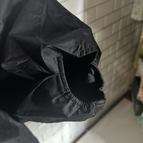 H&M black puff sleeve poplin mini dress - Picture 14 of 15